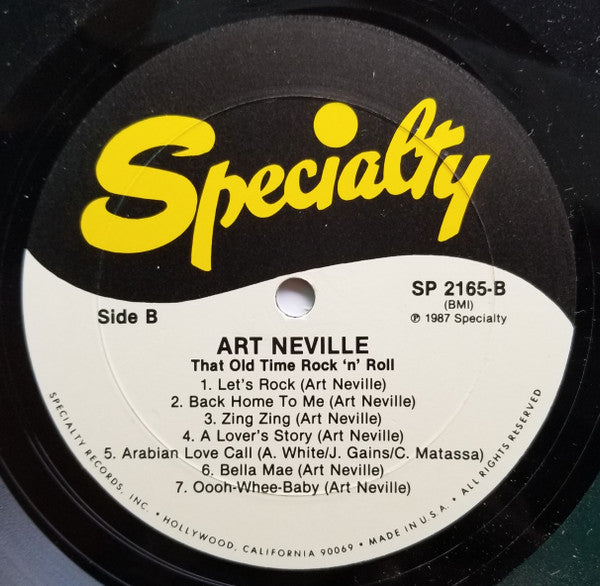 Art Neville : That Old Time Rock 'N' Roll (LP, Comp, Mono)