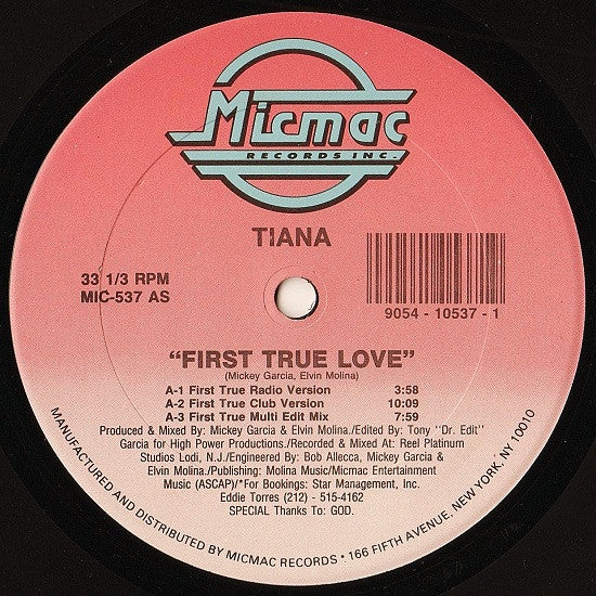 Tiana : First True Love (12", Single)