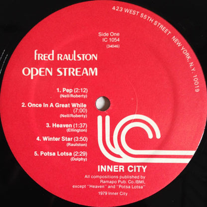 Fred Raulston : Open Stream (LP, Album)