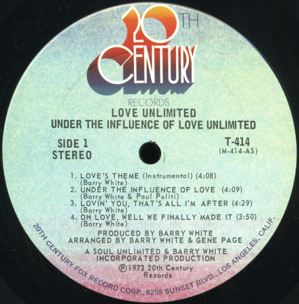 Love Unlimited : Under The Influence Of Love Unlimited (LP, Album, P/Mixed, Ter)