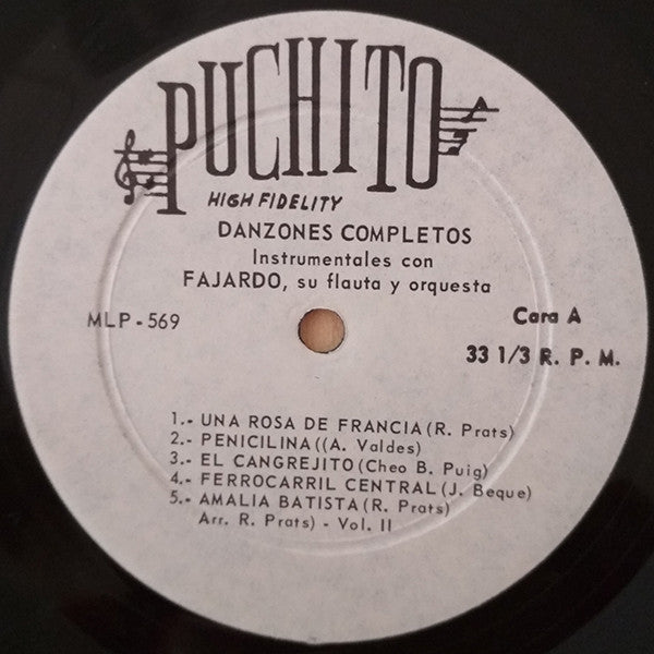 Fajardo, Su Flauta Y Orquesta* : Danzones Para Bailar,(Instrumentales) Vol. 2. (LP, Album, RE)