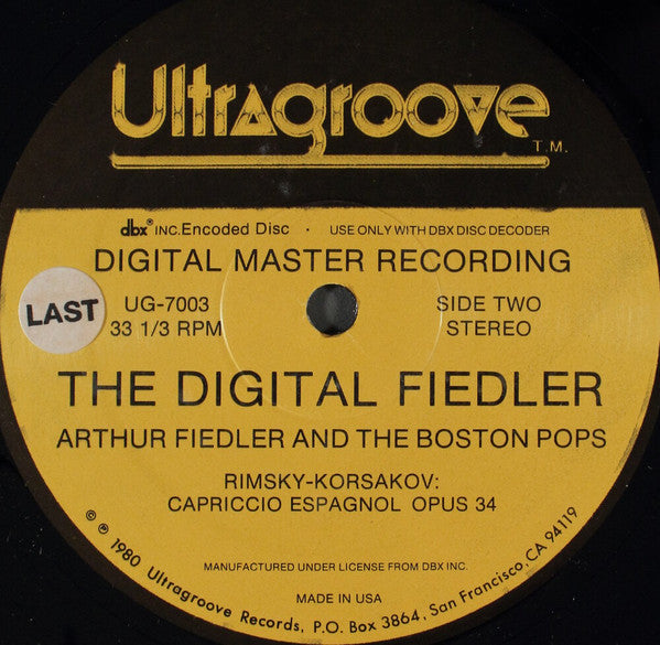 Arthur Fiedler And The Boston Pops* : The Digital Fiedler (LP, DBX)