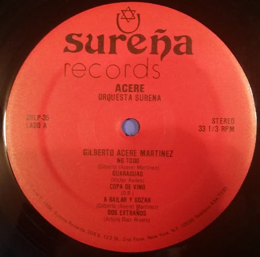 Orq. La Sureña*, Gilberto Acere Martinez : Acere (LP, Album)