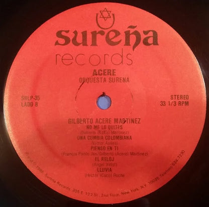 Orq. La Sureña*, Gilberto Acere Martinez : Acere (LP, Album)