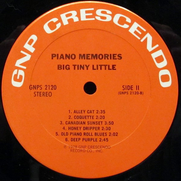 "Big" Tiny Little : Piano Memories (LP, Album)