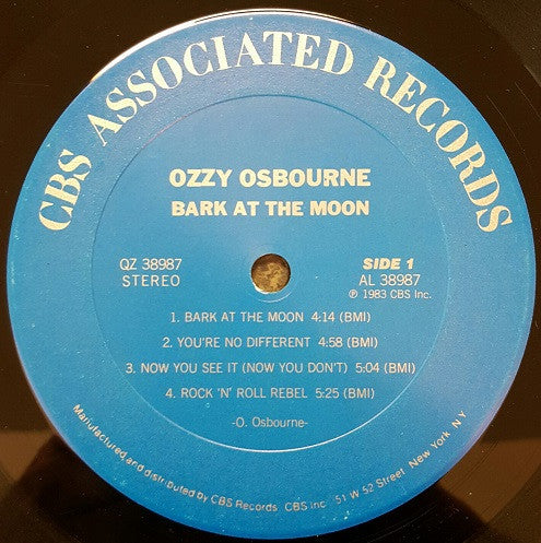 Ozzy Osbourne : Bark At The Moon (LP, Album, Pit)