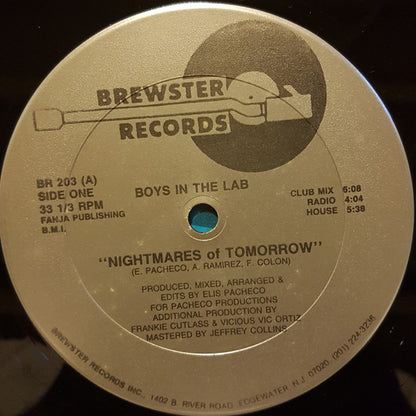 Boyz In The Lab : Nightmares Of Tomorrow (12")