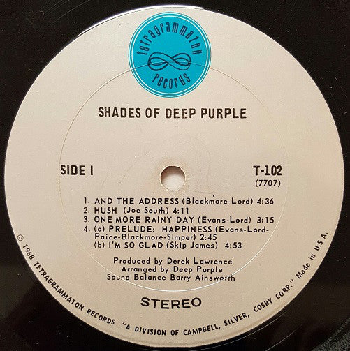 Deep Purple : Shades Of Deep Purple (LP, Album, Pit)