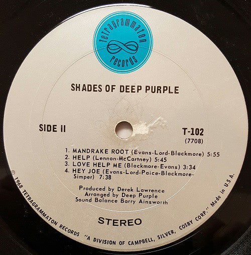 Deep Purple : Shades Of Deep Purple (LP, Album, Pit)