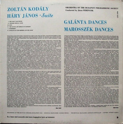 Kodály*, The Budapest Philharmonic Society Orchestra* Conducted By János Ferencsik : Háry János Suite / Marosszék Dances / Galánta Dances (LP, RP)