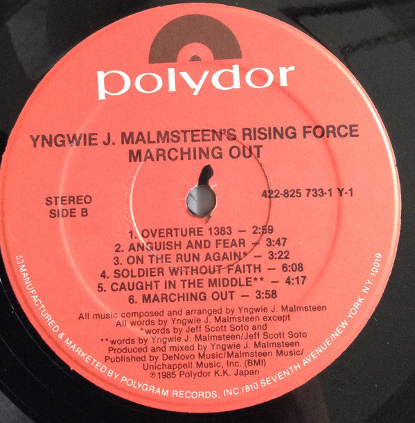 Yngwie J. Malmsteen's Rising Force : Marching Out (LP, Album, Hau)